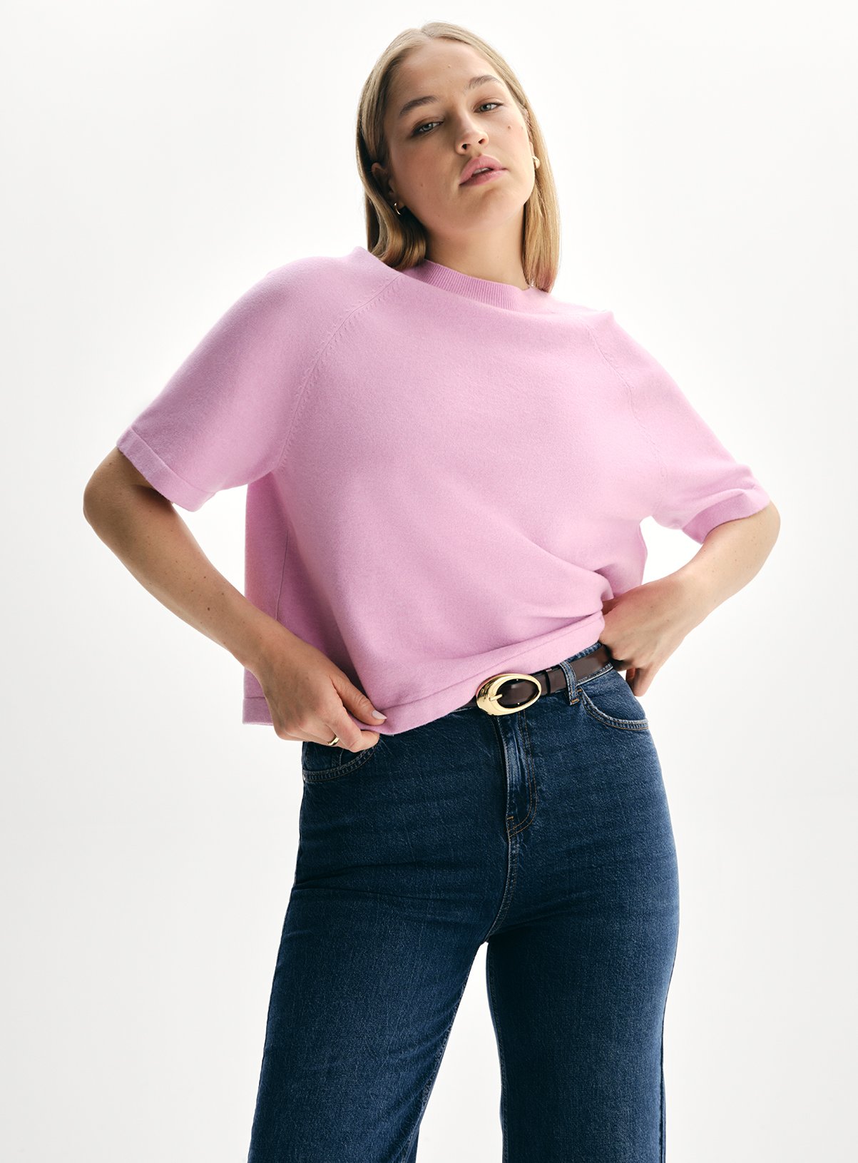 Bright Pink Knitted T-Shirt 10 - Image 1 thumbnail